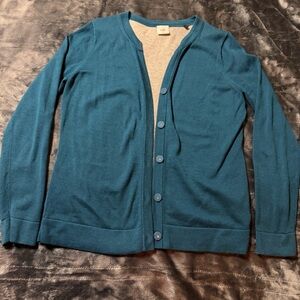 CAbi Teal Button-Up Cardigan